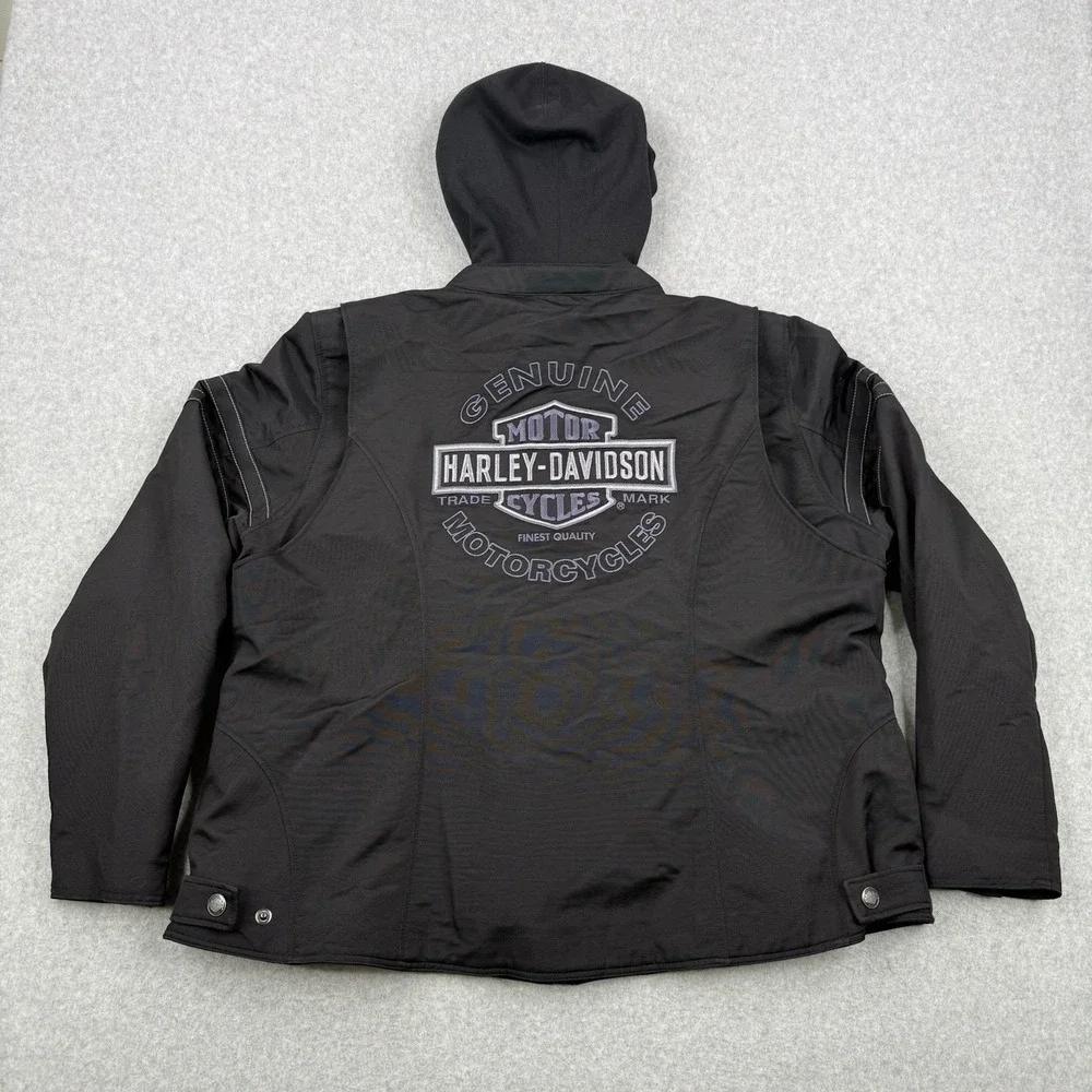 Harley Davidson Jacket Womens 2W Miss Enthusiast 3 In‎ 1 Hoodie Full Zip Riding